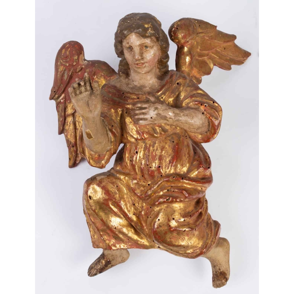Paire d’anges en bois doré. Fin XVIIème. | Biron ||||||||||||