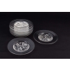 Service de 8 assiettes « Marienthal » cristal incolore de LALIQUE FRANCE d'après un modèle de René LALIQUE