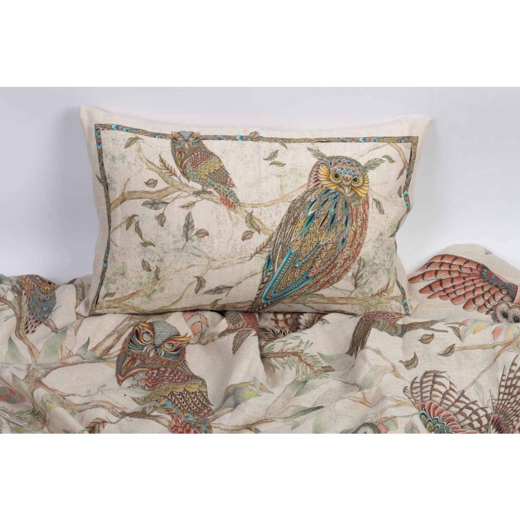 Tissu en lin « Hiboux » | Biron Tissu en lin "Hiboux"