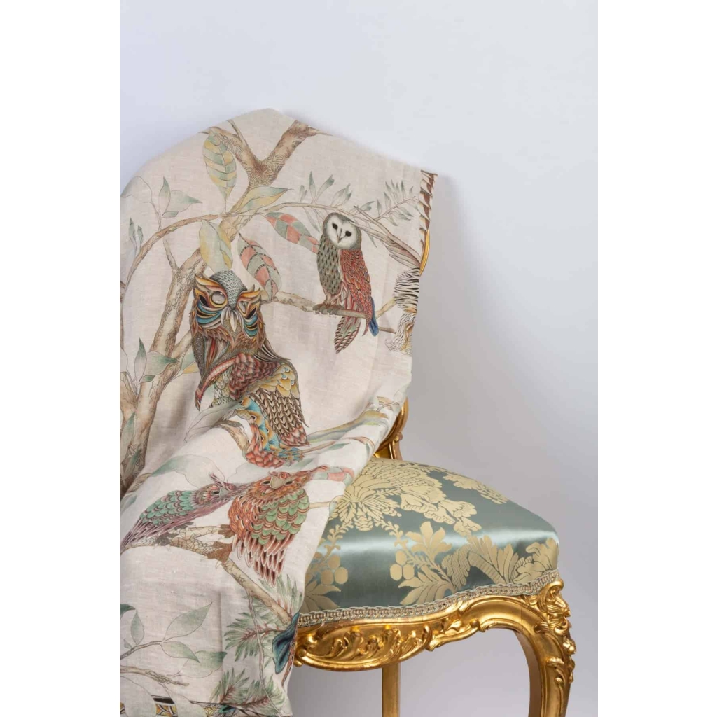 Tissu en lin « Hiboux » | Biron Tissu en lin "Hiboux"