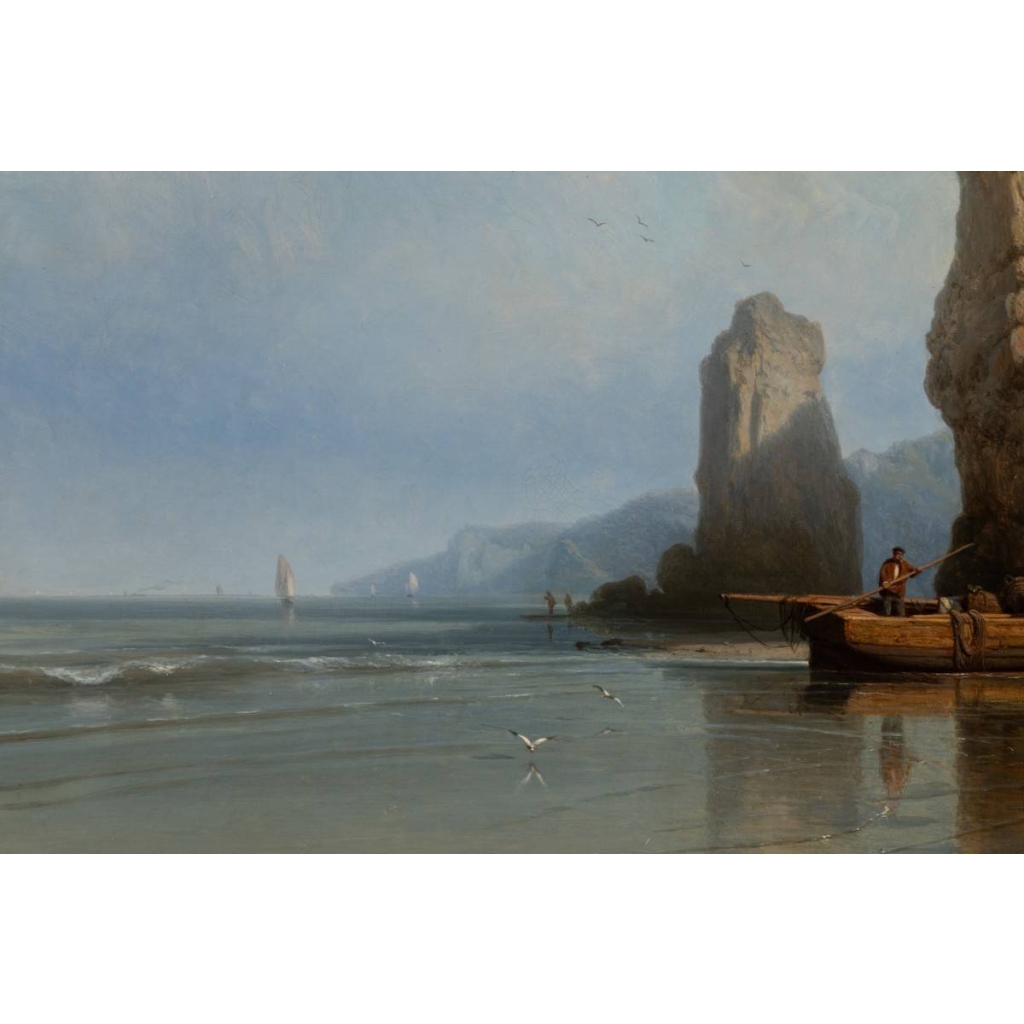 Falaises de Flamborough Head – Charles Joseph Kuwasseg (1802 – 1877) | Biron Falaises de Flamborough Head - Charles Joseph Kuwasseg (1802 - 1877)