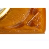 Pendule « Moineaux » verre butterscotch de René LALIQUE - mouvement électrique ATO d'origine