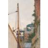 Adrien MOREAU (1843-1906) – La rencontre galante au port | Biron Adrien MOREAU (1843-1906) - La rencontre galante au port