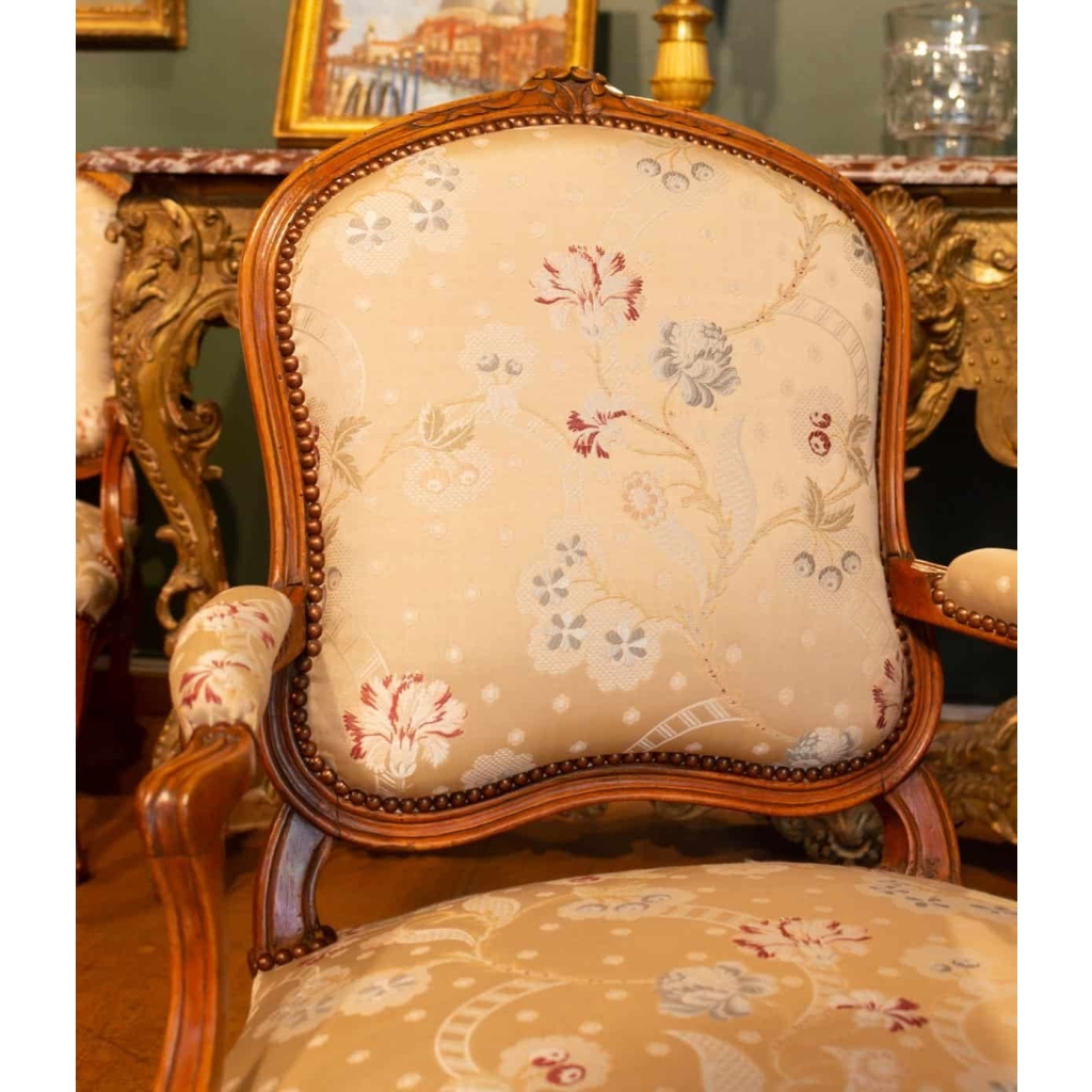 Série de 4 fauteuils Louis XV. XVIIIème. | Biron Série de 4 fauteuils Louis XV. XVIIIème.