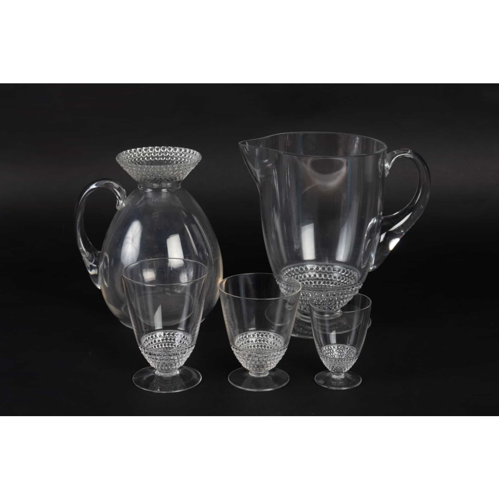 Service « Nippon » verre blanc de René LALIQUE | Biron Service "Nippon" verre blanc de René LALIQUE