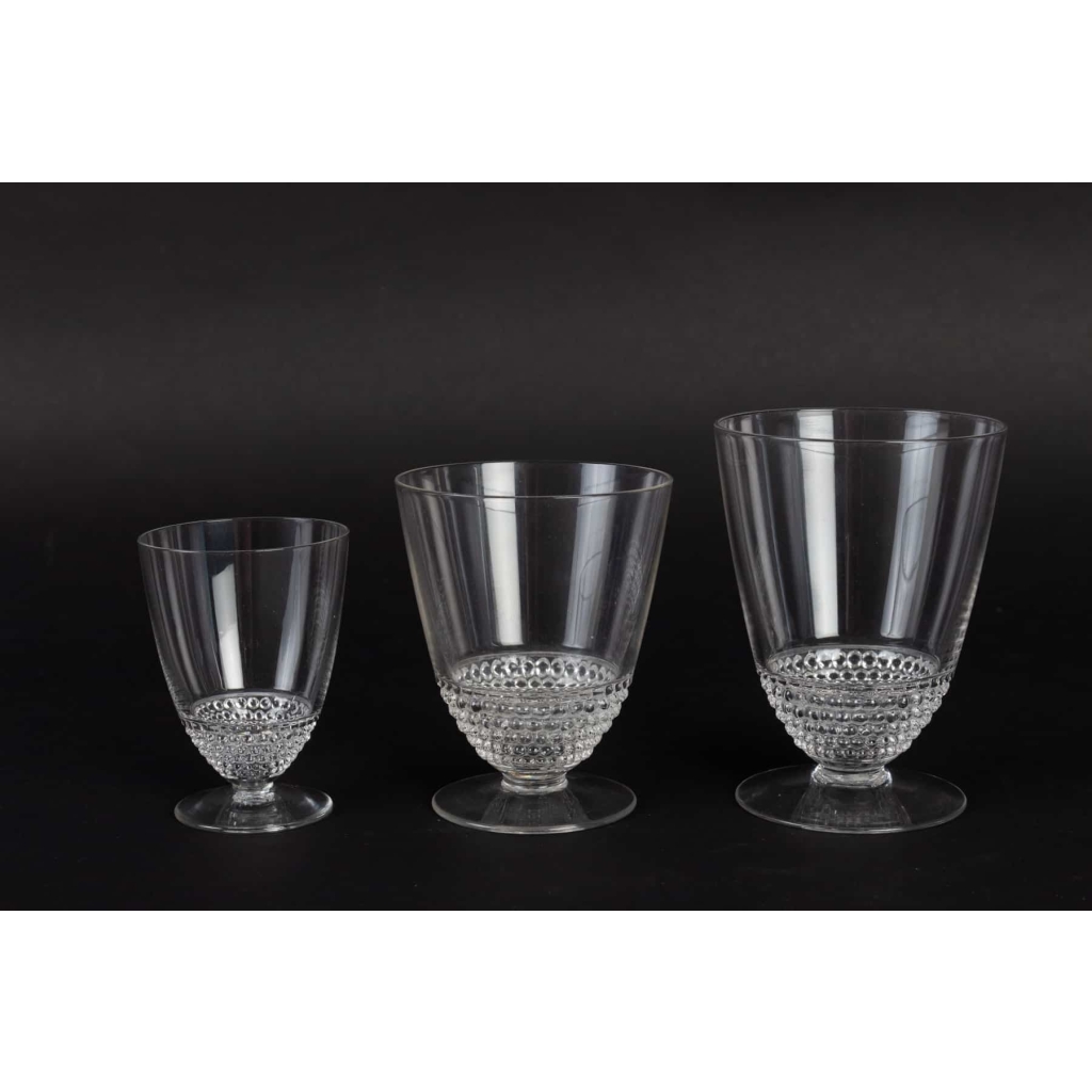 Service « Nippon » verre blanc de René LALIQUE | Biron Service "Nippon" verre blanc de René LALIQUE