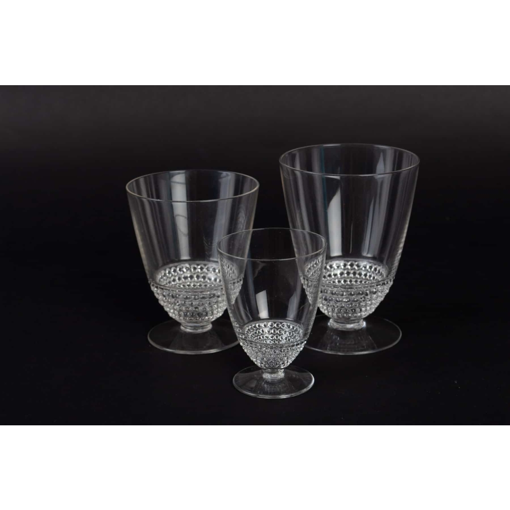 Service « Nippon » verre blanc de René LALIQUE | Biron Service "Nippon" verre blanc de René LALIQUE