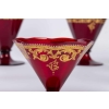 Service en verre de Venise rouge et or 1900 | Biron Service en verre de Venise rouge et or 1900