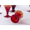Service en verre de Venise rouge et or 1900 | Biron Service en verre de Venise rouge et or 1900
