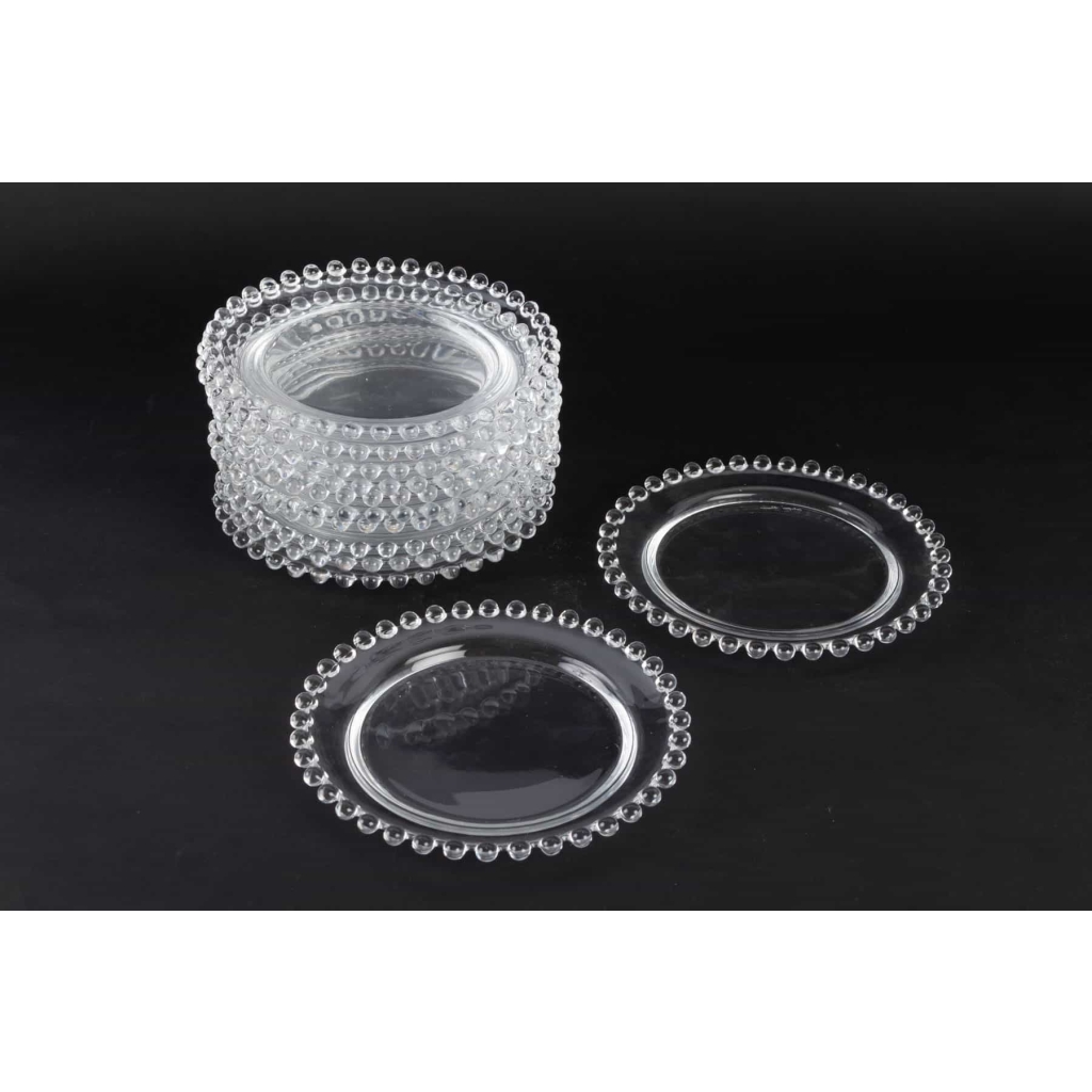 Service de 12 assiettes « Andlau » cristal incolore de LALIQUE FRANCE d’après un modèle de René LALIQUE 2