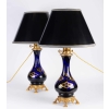 Paire de Lampes bleues et or Napoléon III | Biron Paire de Lampes bleues et or Napoléon III