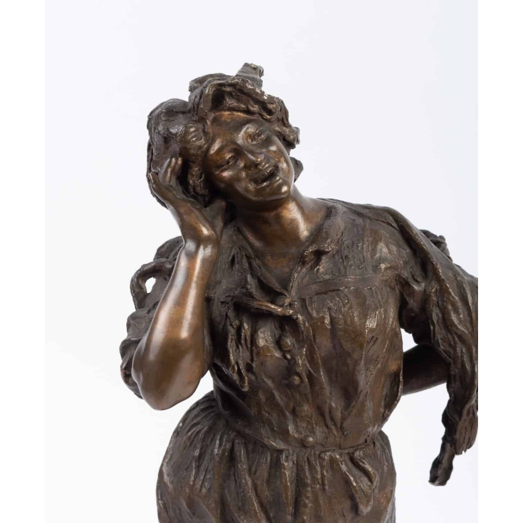 Bronze « La Cantatrice » de PARENTE 20e siècle | Biron Bronze "La Cantatrice" de PARENTE 20e siècle