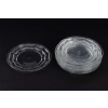 Service de 8 assiettes « Chambertin » verre blanc de René LALIQUE