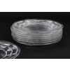 Service de 8 assiettes « Chambertin » verre blanc de René LALIQUE