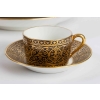Service gâteaux & tasses à café, noir et or, Legrand Limoges 1915