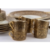 Service gâteaux & tasses à café, noir et or, Legrand Limoges 1915