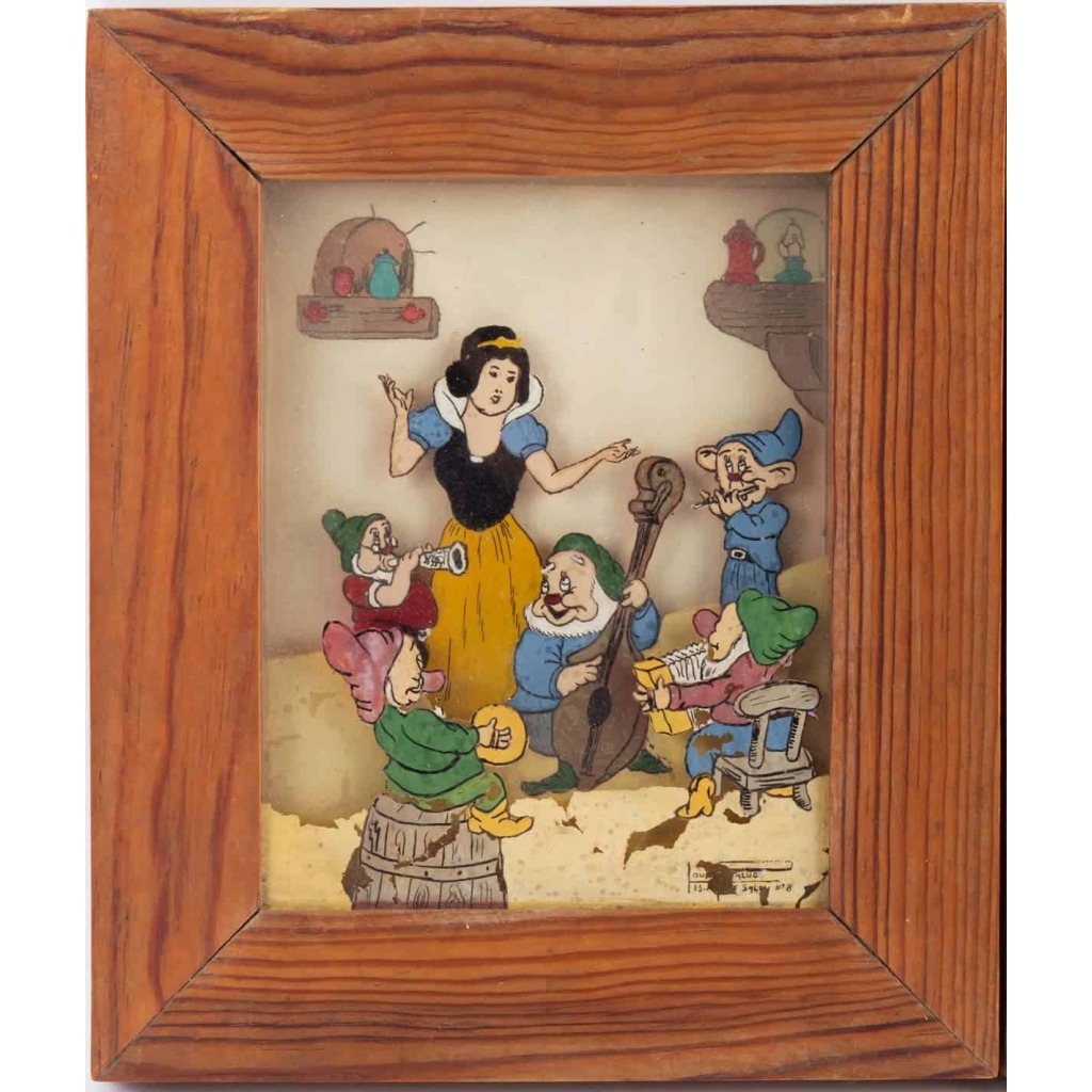 Tableaux Blanche Neige et les 7 Nains Louis Fittaluga 1946