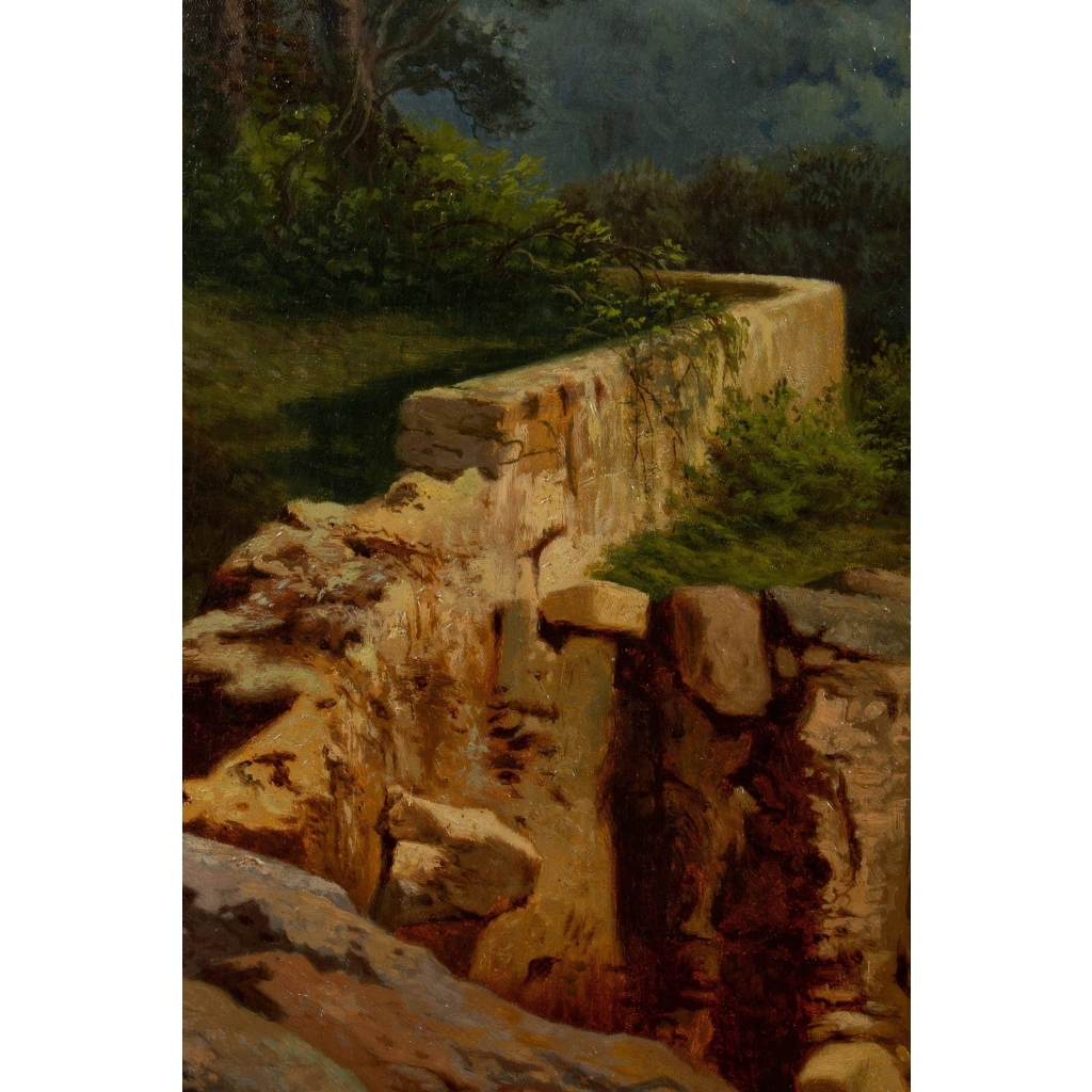 Grand Paysage Du Sud De l'Italie, Par Alphonse Reimers 1878