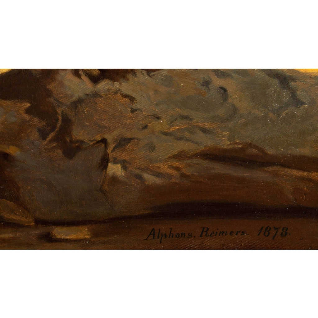 Grand Paysage Du Sud De l'Italie, Par Alphonse Reimers 1878