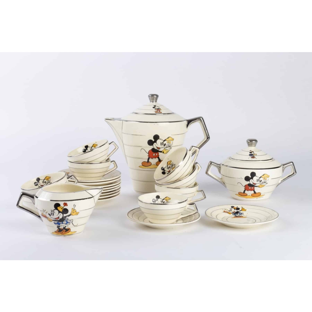 Service Mickey Mouse ( Faience de Onnaing ) Walt Disney 1930 | Biron ||||||||||||||||||