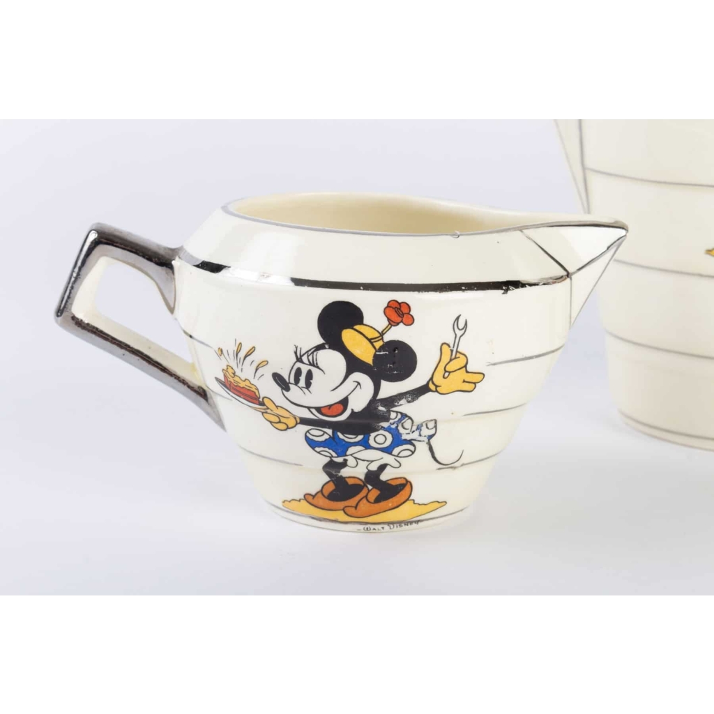 Service Mickey Mouse ( Faience de Onnaing ) Walt Disney 1930 | Biron Service Mickey Mouse ( Faience de Onnaing ) Walt Disney 1930
