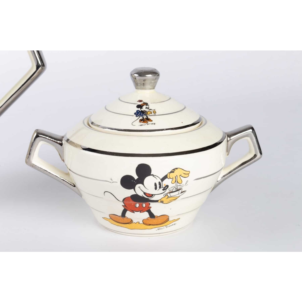Service Mickey Mouse ( Faience de Onnaing ) Walt Disney 1930 | Biron Service Mickey Mouse ( Faience de Onnaing ) Walt Disney 1930