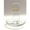 Cendrier Baguier « Athlètes » verre blanc patiné sépia de René LALIQUE | Biron Cendrier Baguier "Athlètes" verre blanc patiné sépia de René LALIQUE