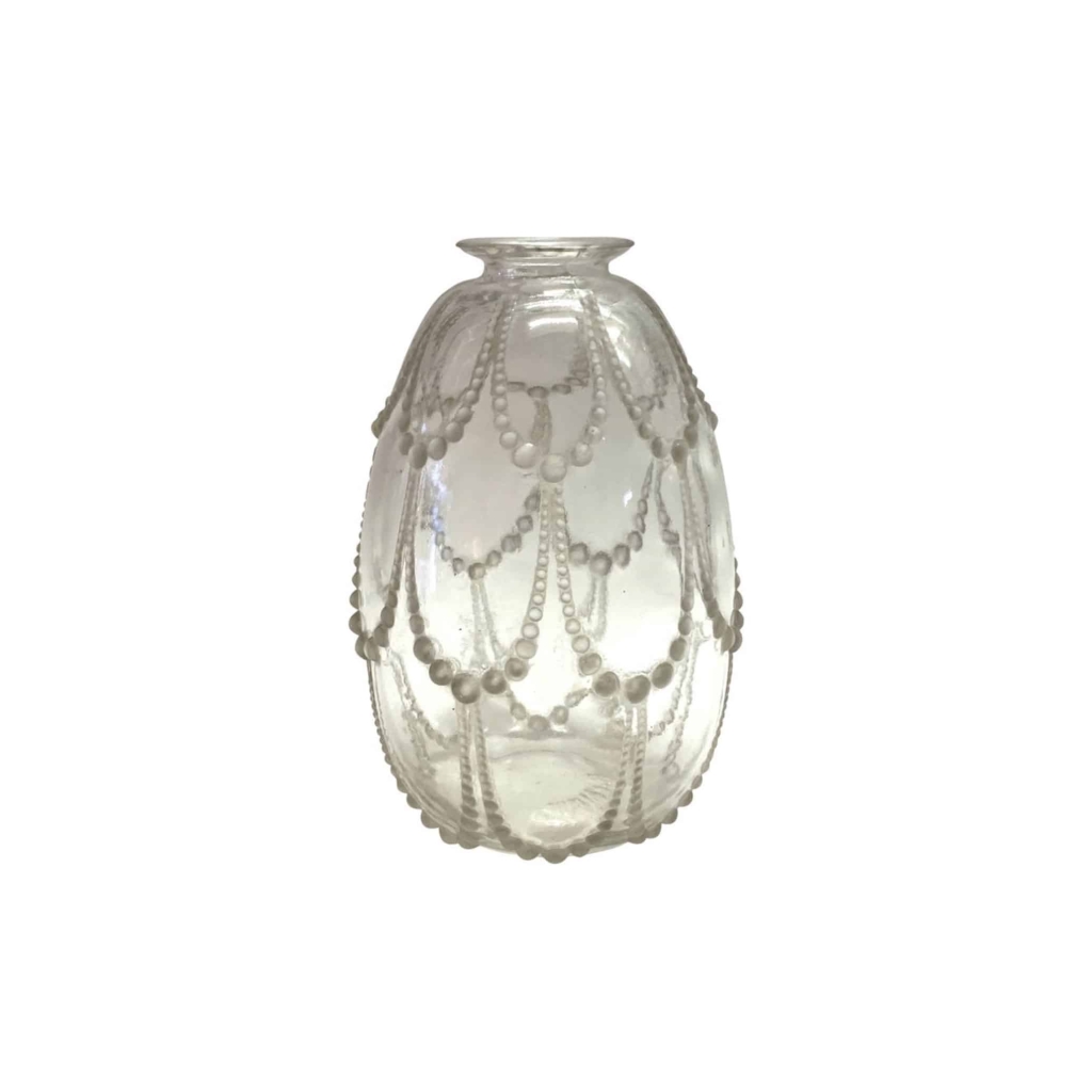Vase « Perles » verre blanc de René LALIQUE | Biron ||||||