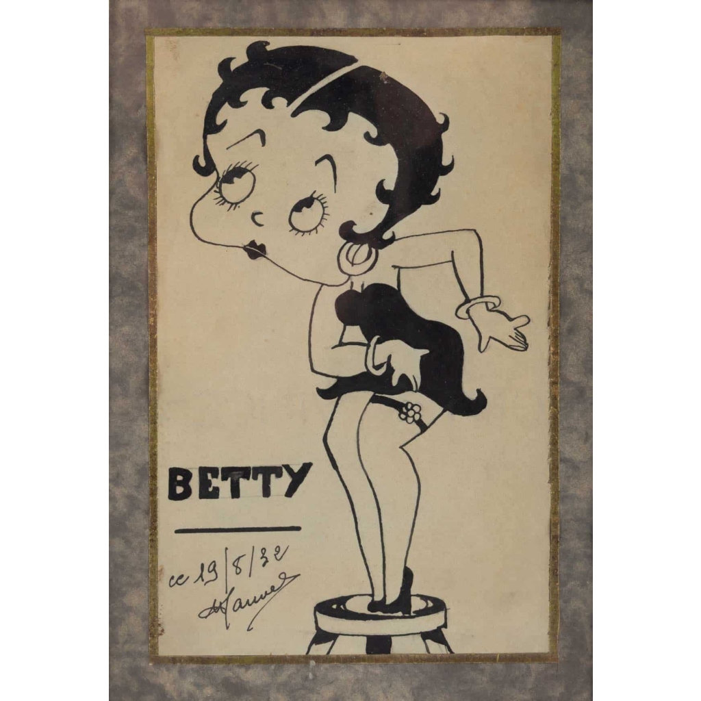 Dessin de Betty Boop par Manuel 1932 | Biron Dessin de Betty Boop par Manuel 1932