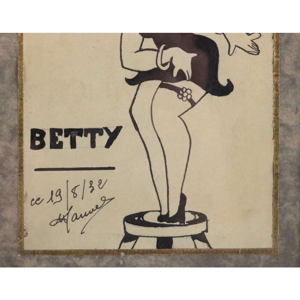 Dessin de Betty Boop par Manuel 1932 | Biron Dessin de Betty Boop par Manuel 1932