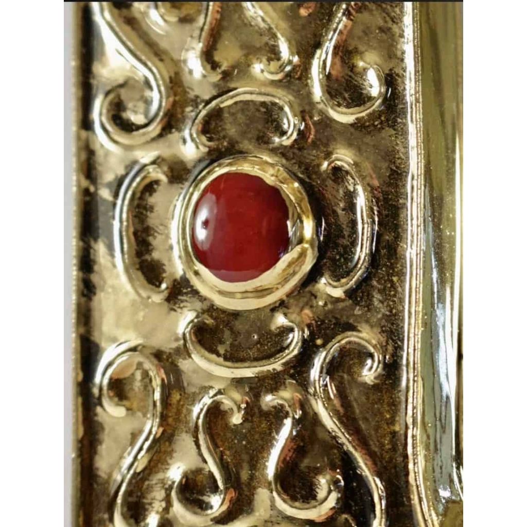 Miroir bijoux en céramique émaillé de Francois Lembo 1960 | Biron Miroir bijoux en céramique émaillé de Francois Lembo 1960