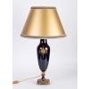 Lampe bleu de Sèvres à scènes galantes XIXème | Biron Lampe bleu de Sèvres à scènes galantes XIXème