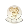 Cendrier Baguier « Faune » verre blanc patiné sépia de René LALIQUE | Biron ||||||