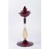 Un chandelier Venise (Murano) rouge avec 2 cygnes 1910 flag | Biron Un chandelier Venise (Murano) rouge avec 2 cygnes 1910 flag