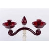 Un chandelier Venise (Murano) rouge avec 2 cygnes 1910 flag | Biron Un chandelier Venise (Murano) rouge avec 2 cygnes 1910 flag