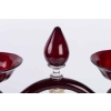 Un chandelier Venise (Murano) rouge avec 2 cygnes 1910 flag | Biron Un chandelier Venise (Murano) rouge avec 2 cygnes 1910 flag