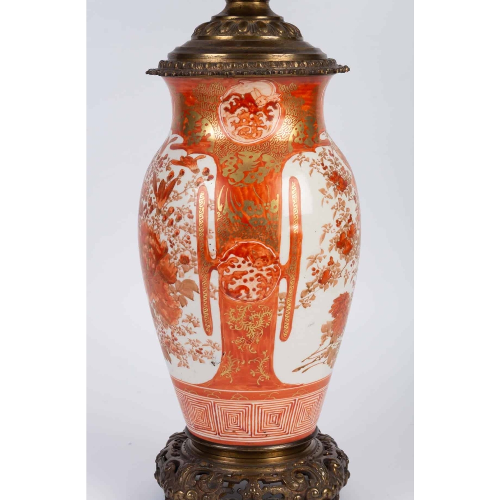 Lampe Corail Japon XIXème | Biron Lampe Corail Japon XIXème