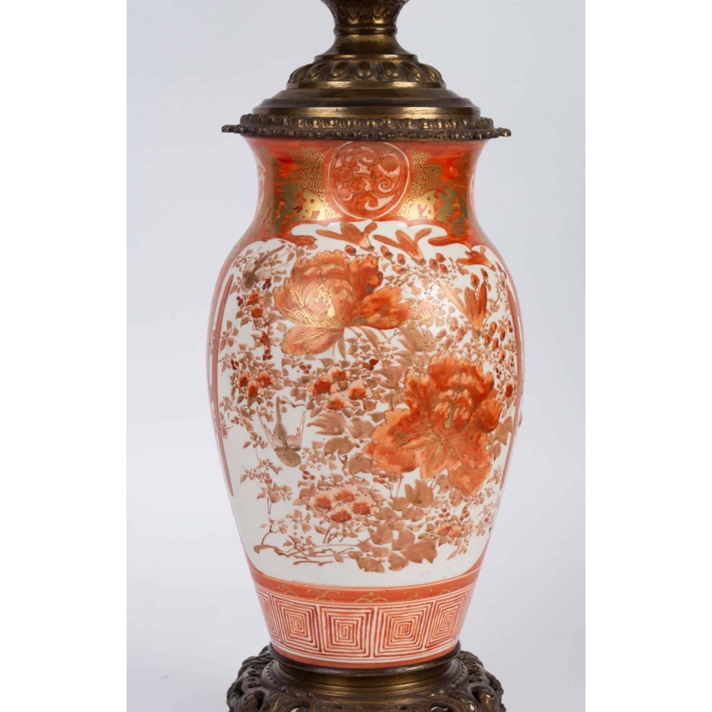 Lampe Corail Japon XIXème | Biron Lampe Corail Japon XIXème