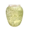 Vase « Biches » verre blanc patiné vert de René LALIQUE | Biron ||||||