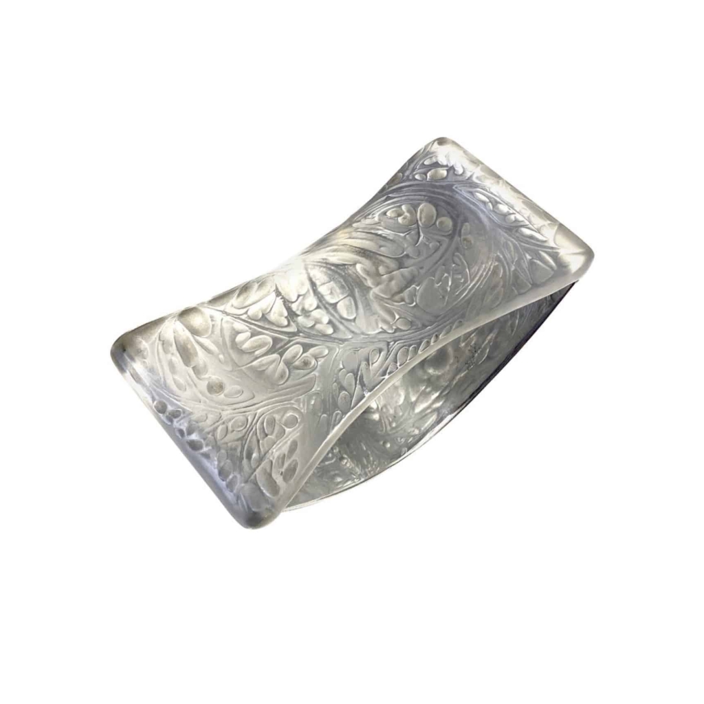 Buvard « Feuilles d’Artichaut » verre blanc de René LALIQUE | Biron ||||||
