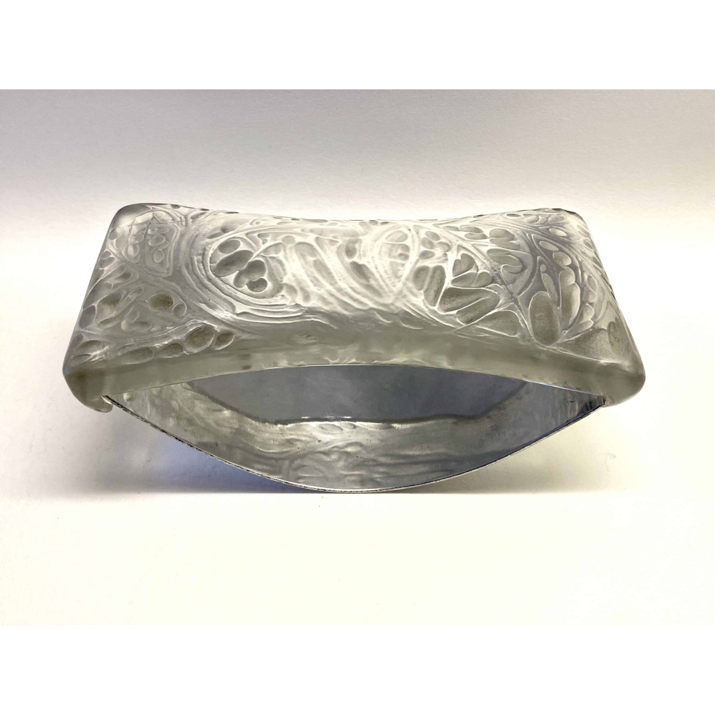 Buvard « Feuilles d’Artichaut » verre blanc de René LALIQUE | Biron Buvard "Feuilles d'Artichaut" verre blanc de René LALIQUE