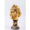 Sculpture tête d’enfant en bronze doré et marbre de MICHELET 20e siècle | Biron |||||||||||