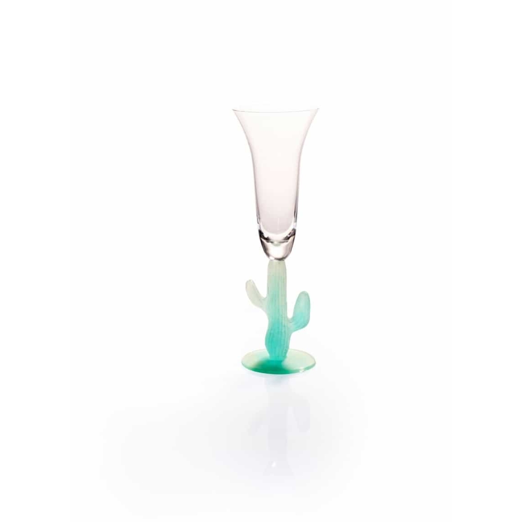 Daum & Hilton McConnico :Flûte à champagne « cactus « | Biron |||