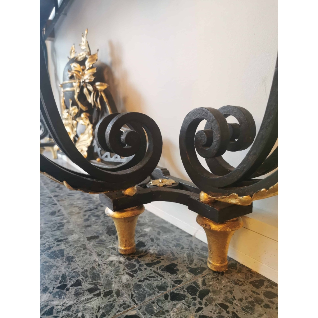 « Grande Console En Fer Forgé De Style Louis XVI De La Fin Du 19ème Siècle. » | Biron "Grande Console En Fer Forgé De Style Louis XVI De La Fin Du 19ème Siècle."