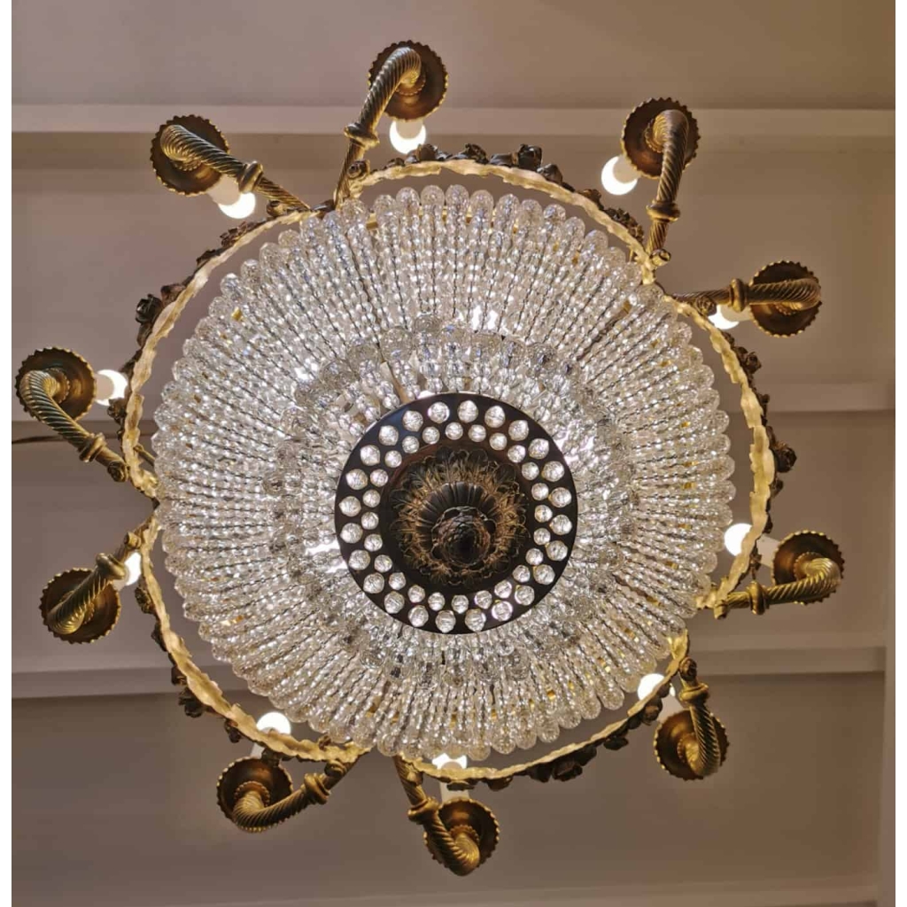 Lustre Montgolfière L XVI, d’époque Napoléon III. | Biron Lustre Montgolfière L XVI, d'époque Napoléon III.