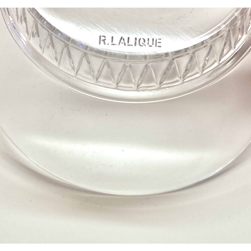 Suite de 6 Bols à Main « Bourgueil » verre blanc de René LALIQUE | Biron Suite de 6 Bols à Main "Bourgueil" verre blanc de René LALIQUE