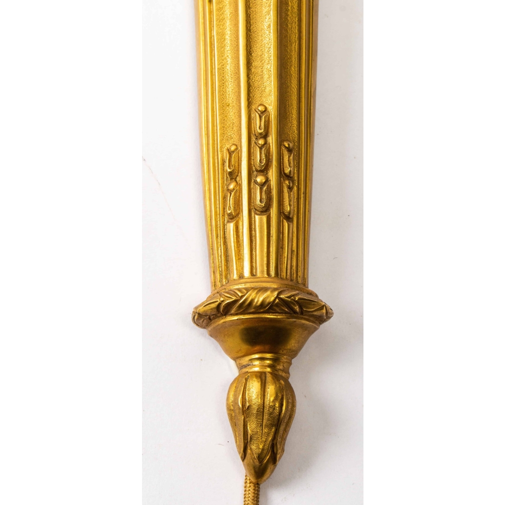 Paire d’appliques bronze béliers, XIXème | Biron Paire d'appliques bronze béliers, XIXème