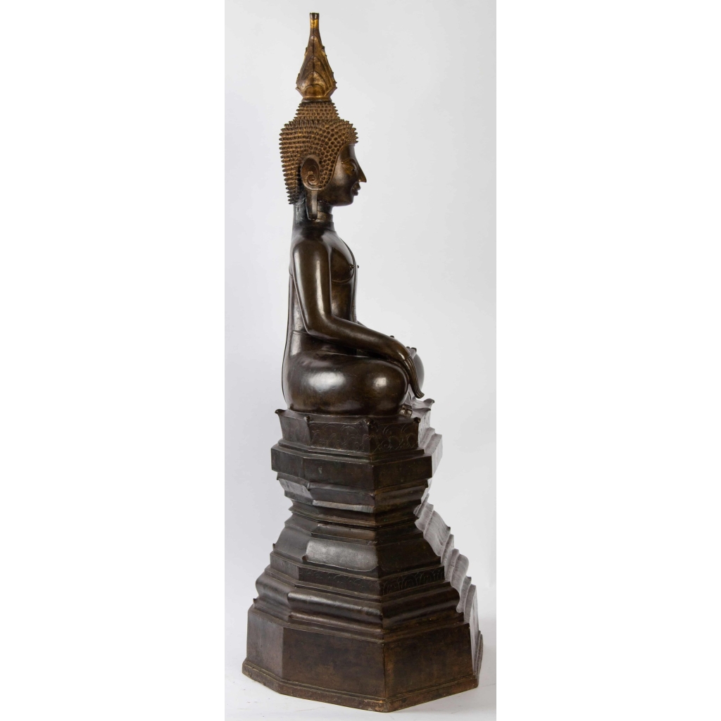Bouddha bronze, position de la prise de la terre à témoin | Biron Bouddha bronze, position de la prise de la terre à témoin