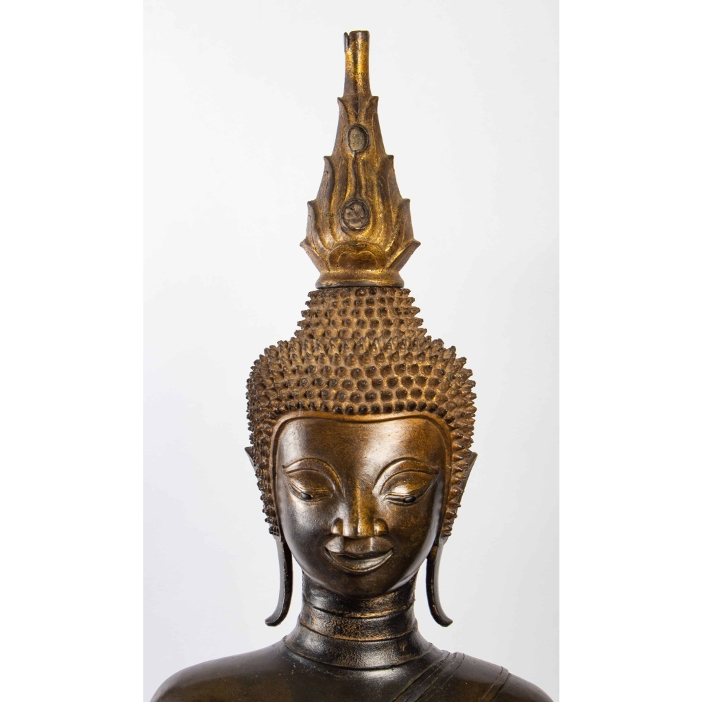 Bouddha bronze, position de la prise de la terre à témoin | Biron Bouddha bronze, position de la prise de la terre à témoin