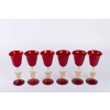 Six Verres Vénitiens ( Murano) Rouges Rubis à 2 Cygnes 1910 | Biron Six Verres Vénitiens ( Murano) Rouges Rubis à 2 Cygnes 1910